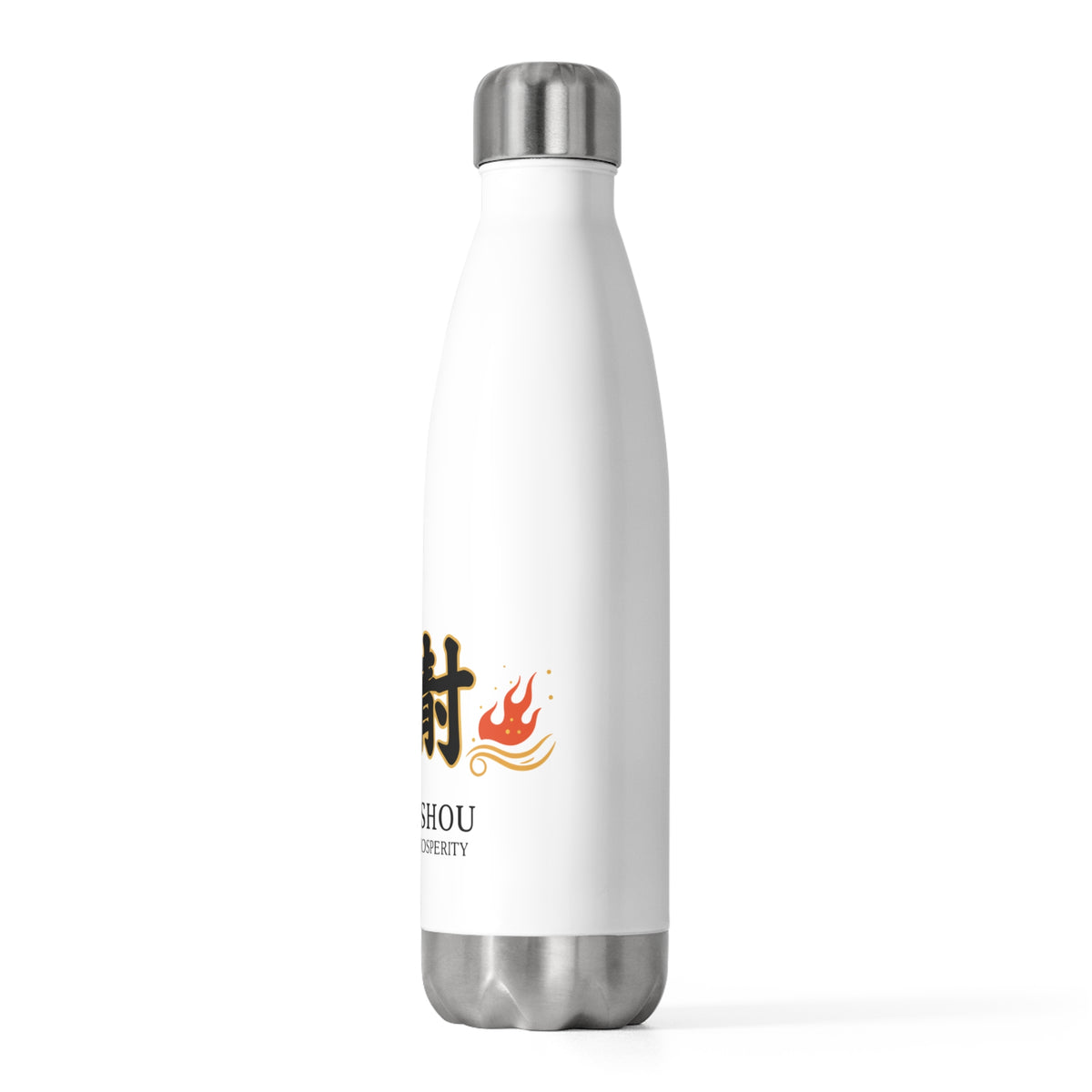 Chang Shou Embossed Greeting | 20oz Insulated Stainless Steel Tumbler Bottle | Lunar New Year Family & Teacher Gift | Red Gold Festive