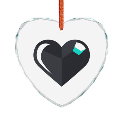 Chrome 3D Heart | Crystal Glass Heart Ornament for Valentines Decor | Lover, Galentine, Family Gift | Y2K Modern Aesthetic