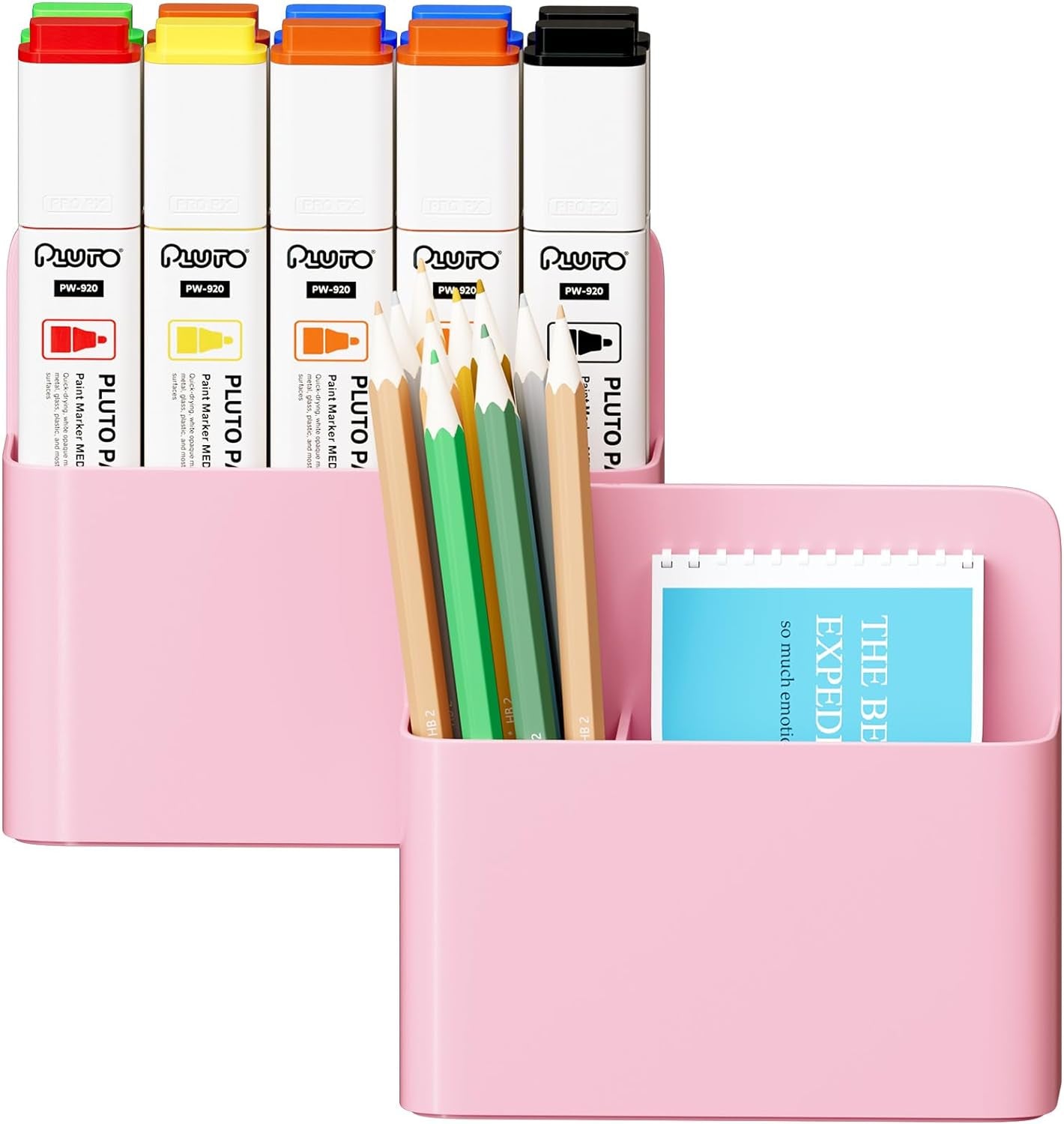 Mabrasse 2P Magnetic Dry Erase Marker Holder,Pen and Eraser Holder for Whiteboard, Magnet Pencil Cup Utility Storage Organizer for Office, Refrigerator, Locker and Metal Cabinets（Pink）