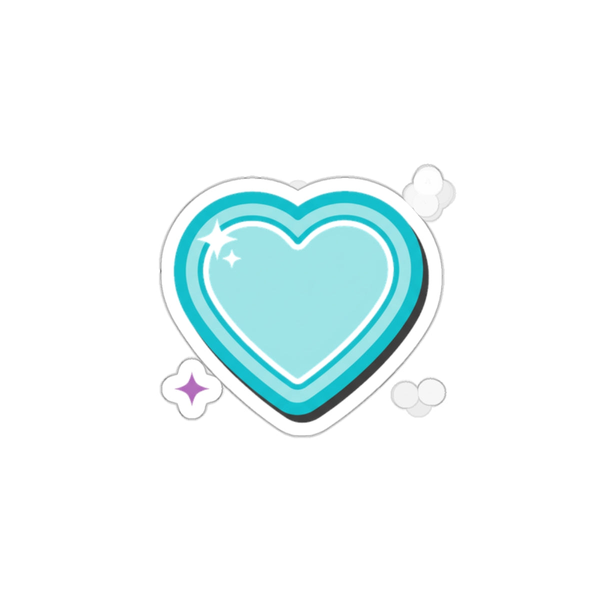 Neon Heart Glow Sticker | Die-Cut Vinyl Aesthetic Decal | Valentine & Galentine Gift for Lovers, Friends | Y2K Neon