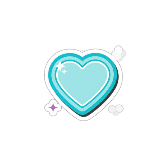 Neon Heart Glow Sticker | Die-Cut Vinyl Aesthetic Decal | Valentine & Galentine Gift for Lovers, Friends | Y2K Neon