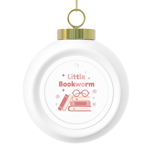 Ceramic Christmas Ball Ornament - Little Bookworm