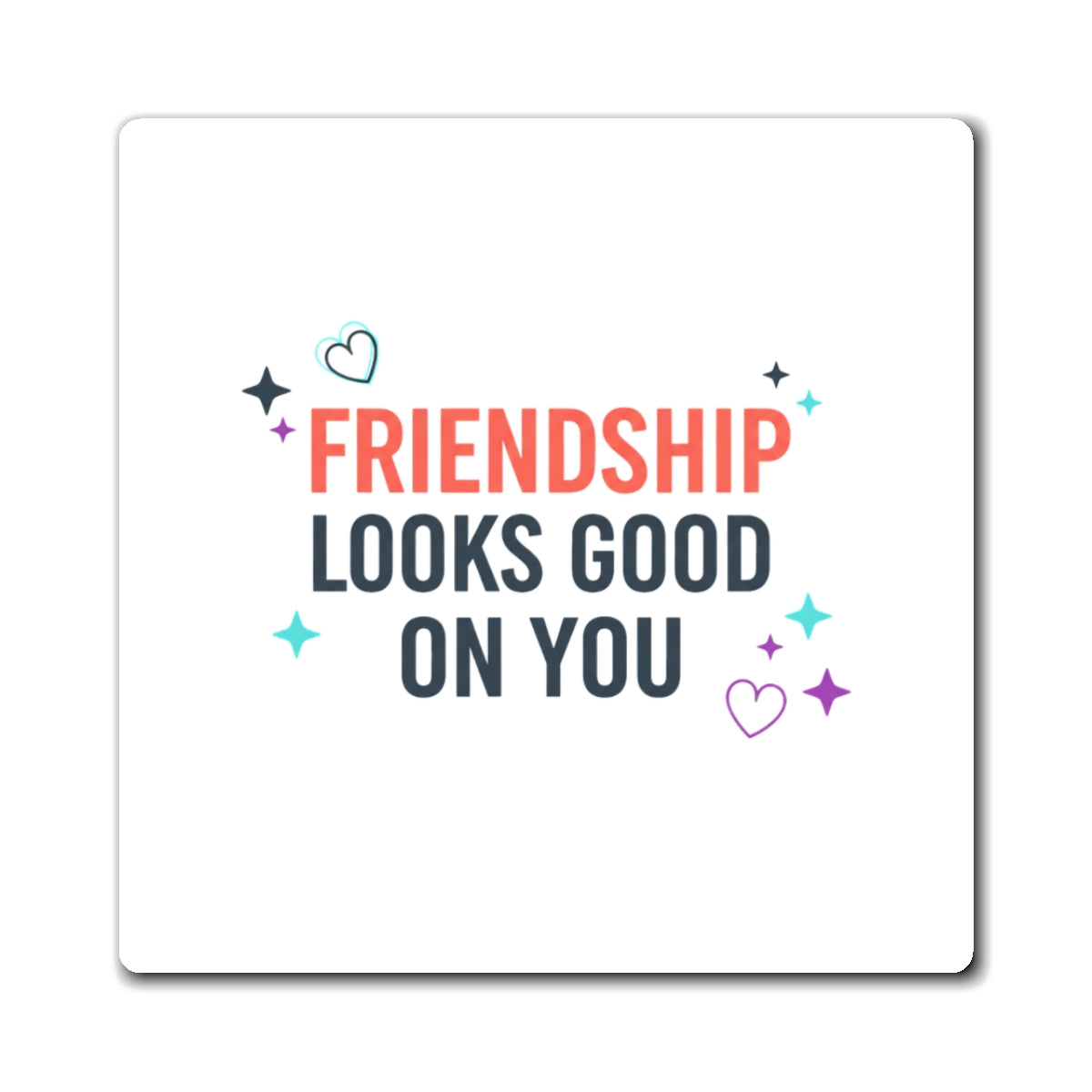 Galentine Squad Goals | Friendship Magnet Set for Fridge & Locker | Bestie & Sister Gift | Y2K Trendy Valentine Aesthetic
