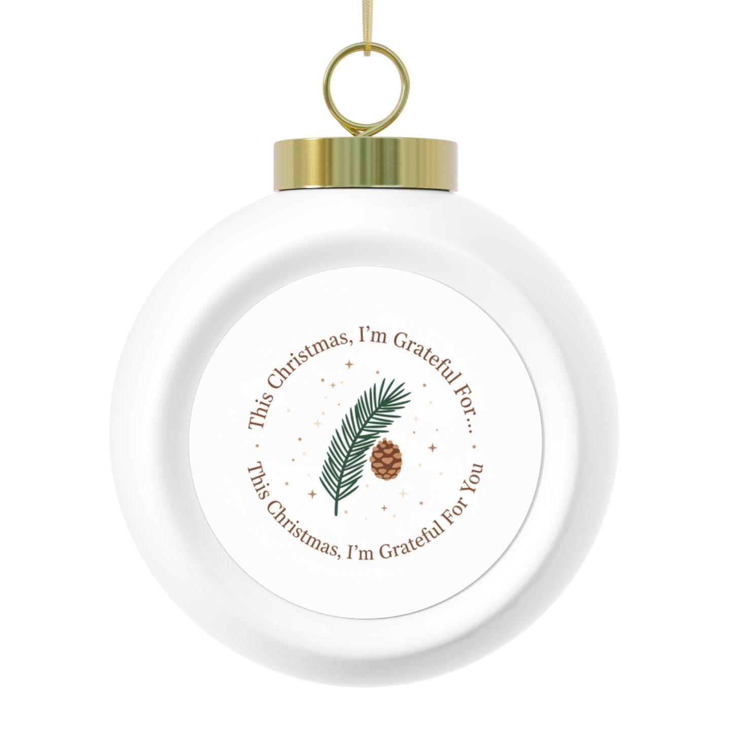 Ceramic Christmas Ornament - This Christmas I'm Grateful For You