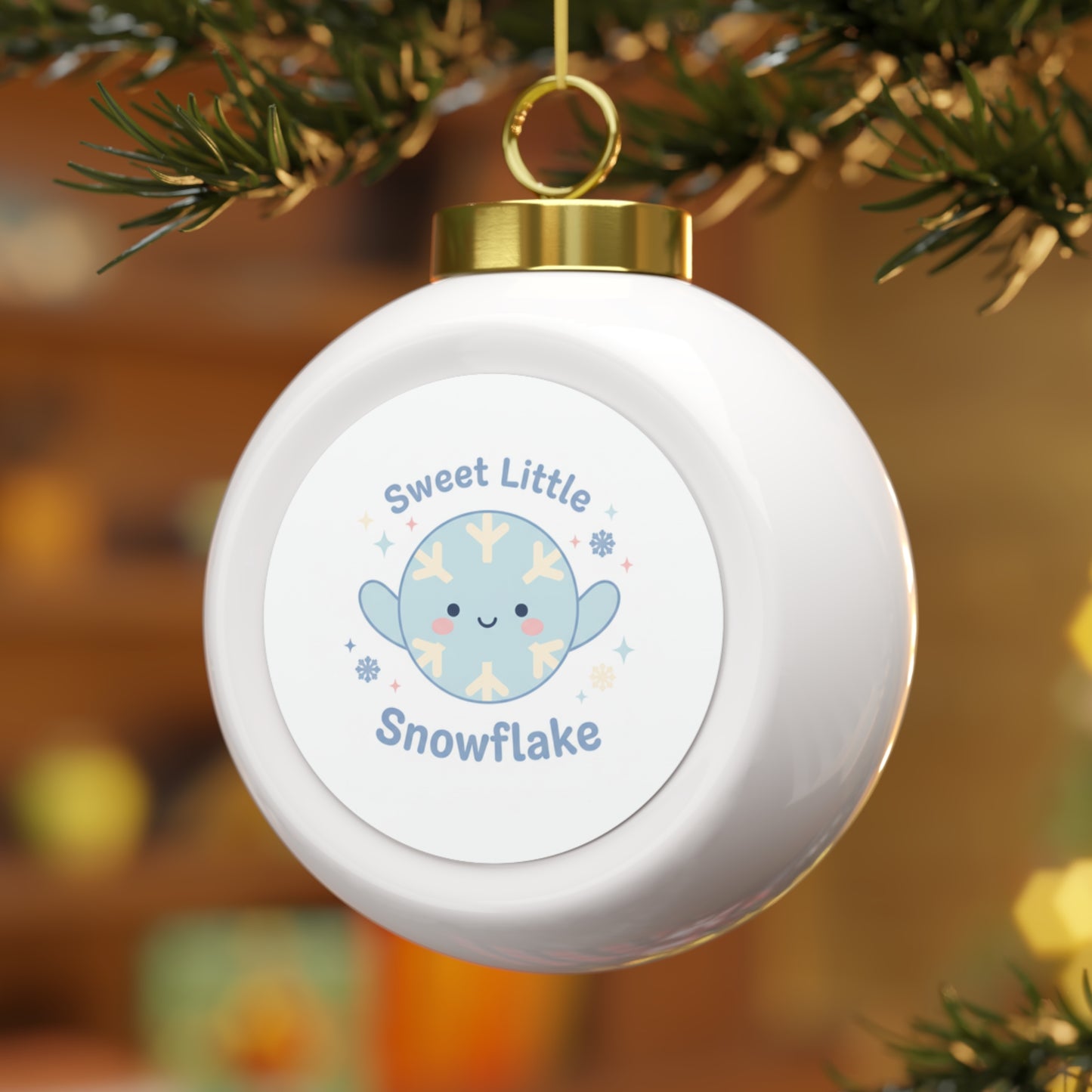 Christmas Ball Ornament – Sweet Little Snowflake