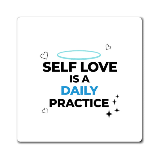 Self Love Gradient Quote | Aesthetic Sublimation Magnet Set | Galentine’s & Valentine Gift for Friends | Gen Z Y2K Minimal