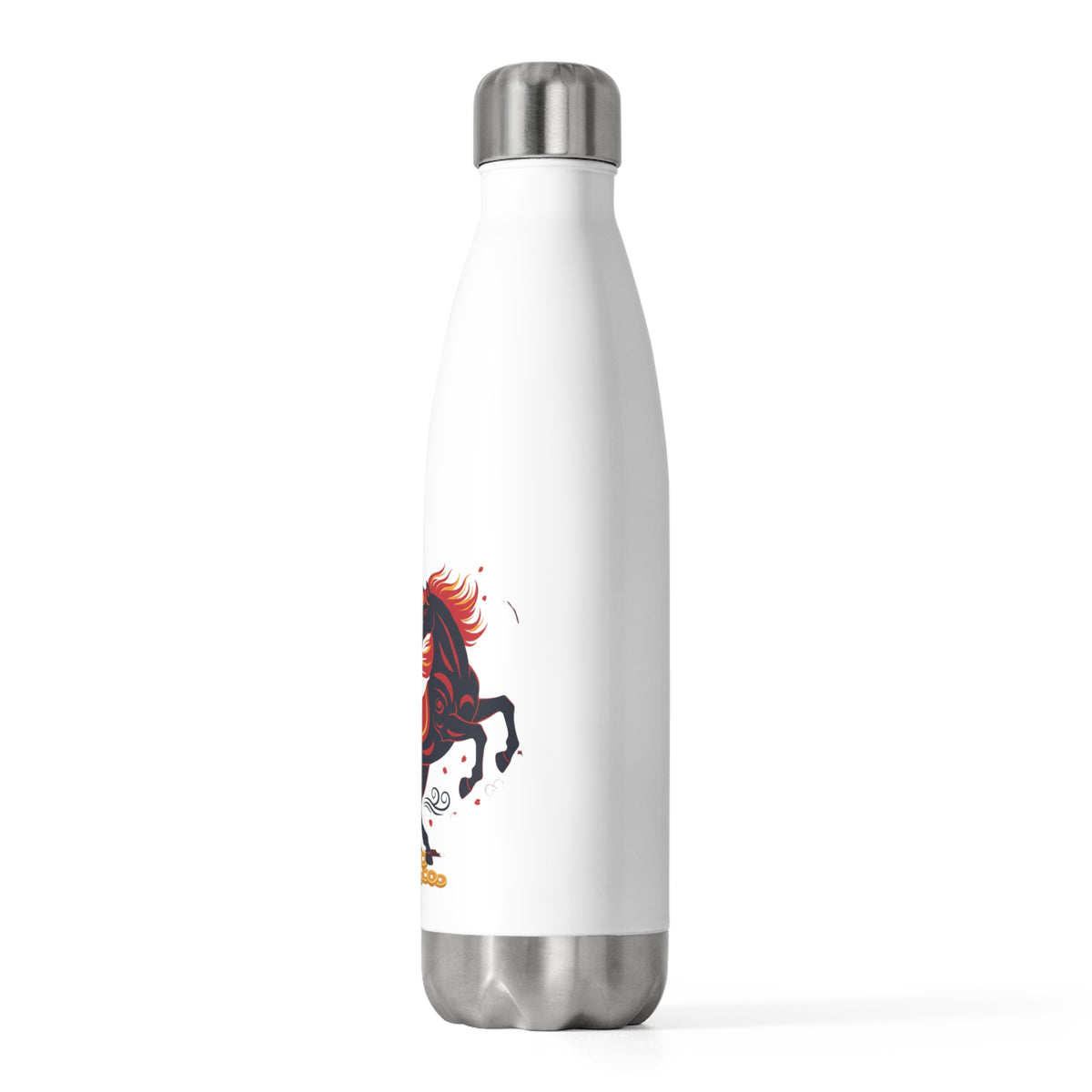 Fire Horse Rearing in Cherry Blossoms | 20oz Insulated Stainless Tumbler Bottle | Lunar New Year 2026 Gift | Paper Cut Style