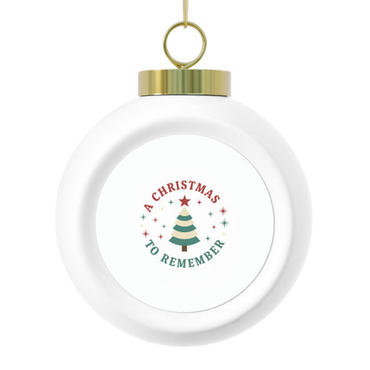 Christmas Ball Ornament — A Christmas To Remember, Vintage Ceramic
