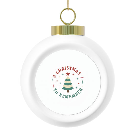 Christmas Ball Ornament — A Christmas To Remember, Vintage Ceramic