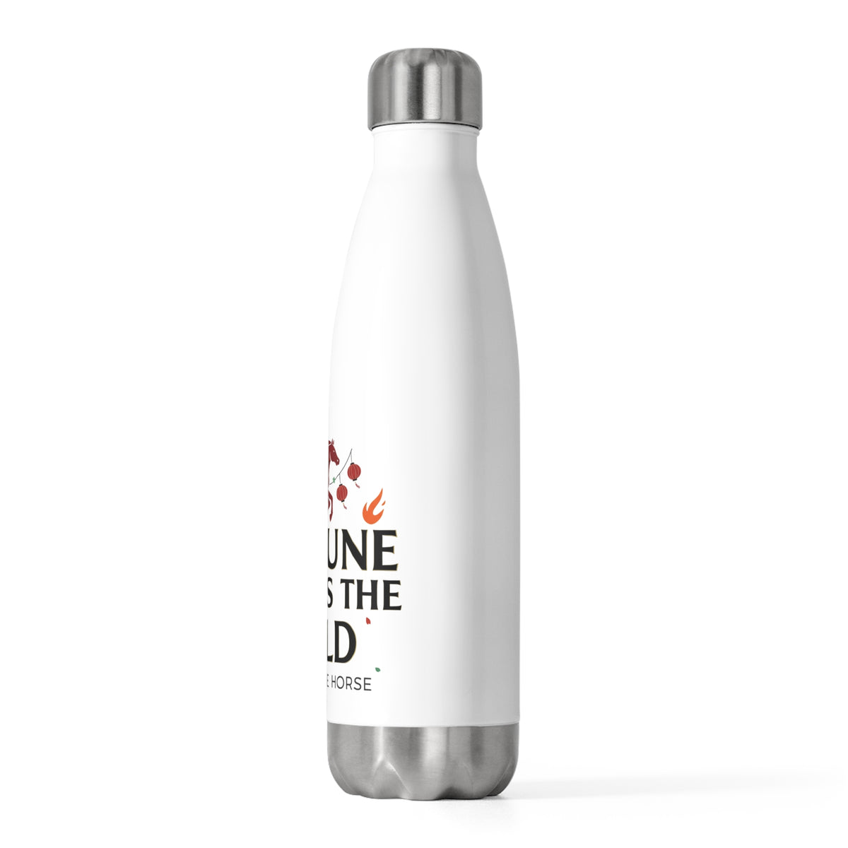 Fire Horse Trotting Red Lanterns | 20oz Insulated Stainless Steel Tumbler Bottle | Lunar New Year Gift for Family & Teachers | Paper Cut Style