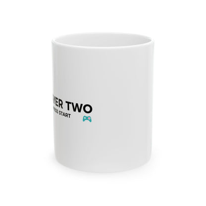 Player 2 Has Joined | 11oz Ceramic Gamer Mug | Valentine & Galentine Gift for Couples & Friends | 8-Bit Retro Y2K