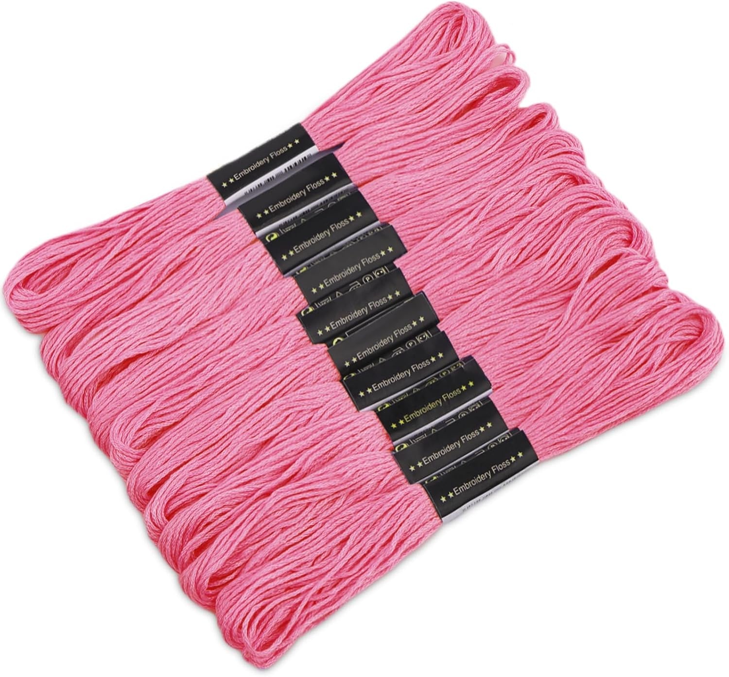 10 Skeins Black Embroidery Floss, 8M Cotton Embroidery Floss-Cross Stitch Thread, Embroidery Thread Floss Set, Stitch Threads Polyester Thread Friendship Bracelets Thread