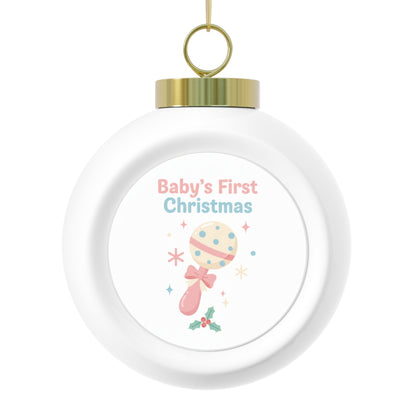 Christmas Ball Ornament - Baby's First Christmas