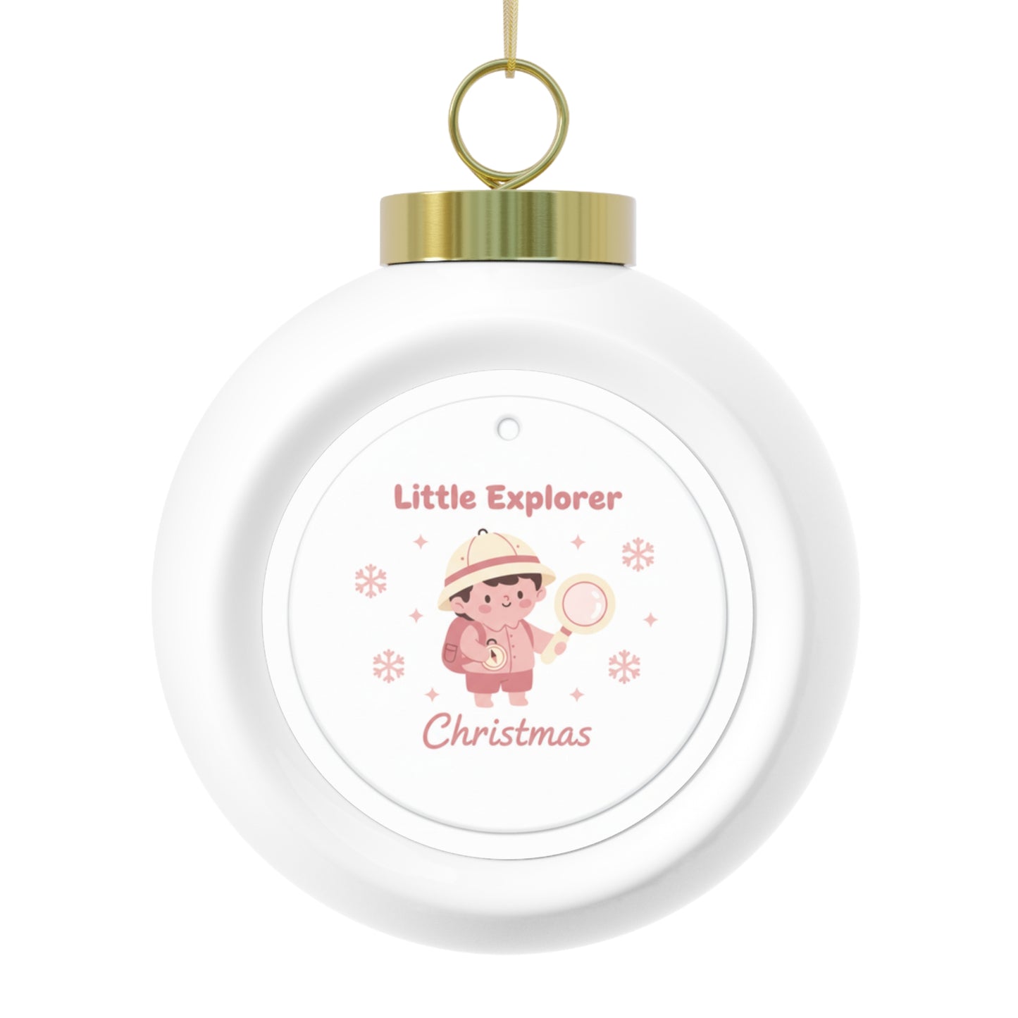 Christmas Ball Ornament Little Explorer - Kids Adventure Keepsake