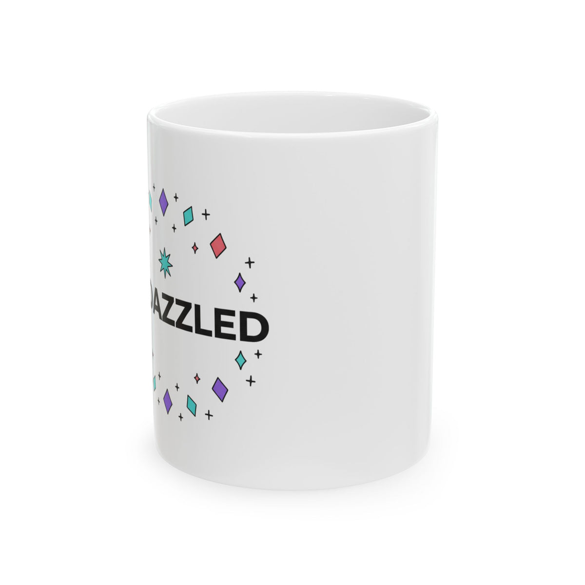 LOVED Rhinestone Text | 11oz Bedazzled Ceramic Coffee Mug | Valentine & Galentine Gift for Her | Y2K Sparkly Aesthetic
