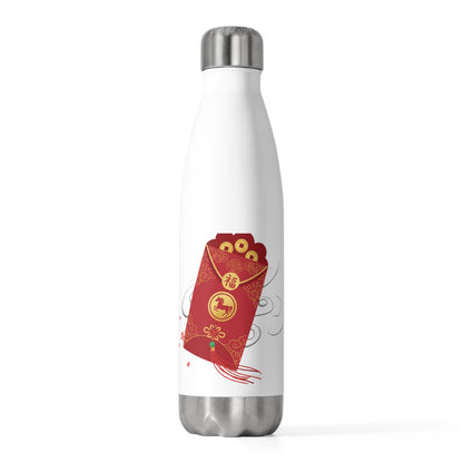 Fire Horse Red Envelope with Gold Foil | 20oz Insulated Stainless Steel Tumbler | Lunar New Year Gift for Family & Teachers | Festive CNY