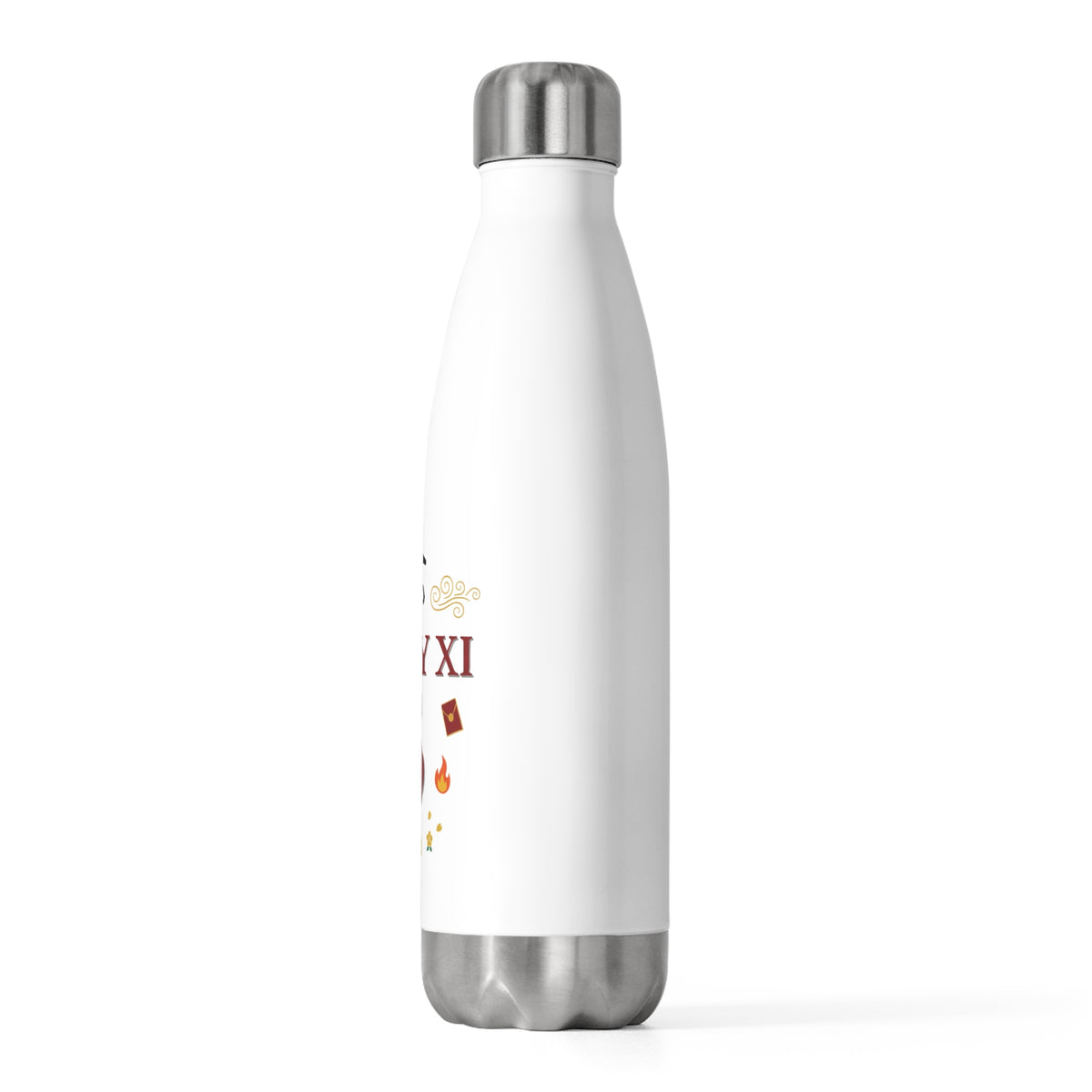 Lucky Xi Fire Horse 2026 | 20oz Insulated Stainless Steel Tumbler Bottle | Lunar New Year Family & Friend Gift | Red Gold
