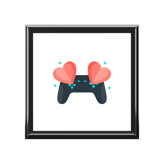 Game Controller Hearts | Jewelry Box for Gamers & Self-Care | Valentine, Galentine, Couple Gift | Pastel Y2K Aesthetic