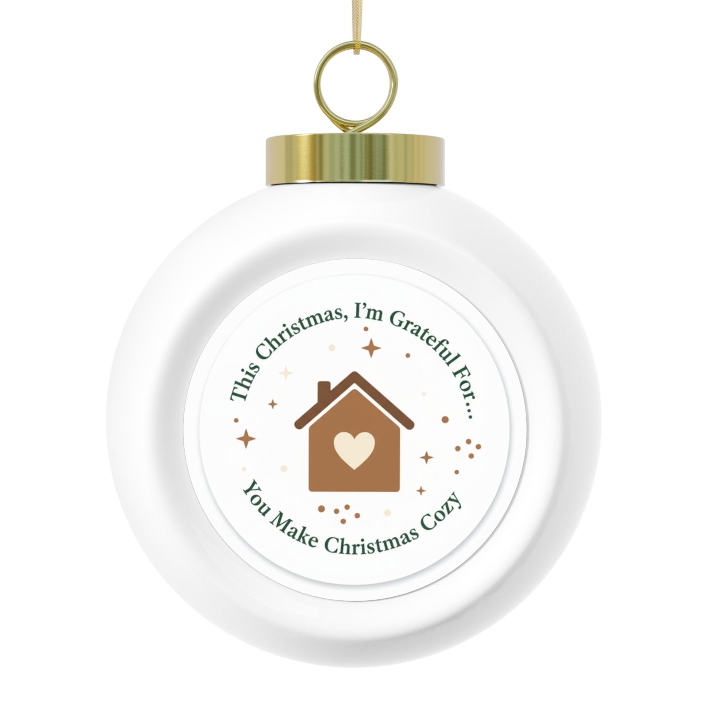 Ceramic Christmas Ball Ornament – You Make Christmas Cozy