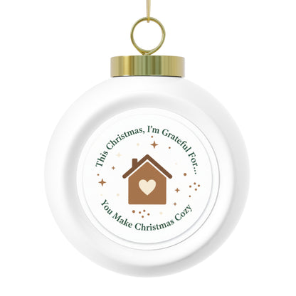 Ceramic Christmas Ball Ornament – You Make Christmas Cozy