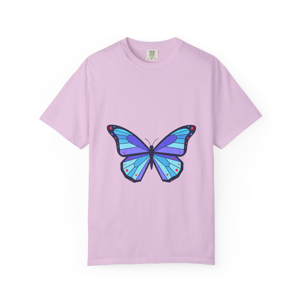 Holographic Butterfly Tee | Garment-Dyed Unisex Comfort Shirt | Valentine & Galentine Gift | Y2K Aesthetic Gradient