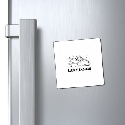 Lucky Clouds & Rising Sun | Decorative Fridge Magnet Set for Good Luck | Housewarming & Family Gift | Chicken Scratch Irony Doodle