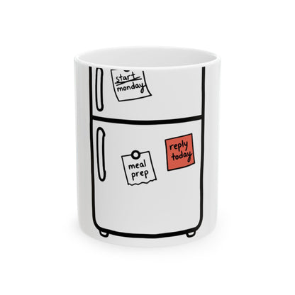 11oz Ceramic Mug, Fridge Of Broken Promises, Family Gift, Friend Gift