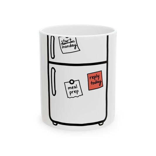 11oz Ceramic Mug, Fridge Of Broken Promises, Family Gift, Friend Gift