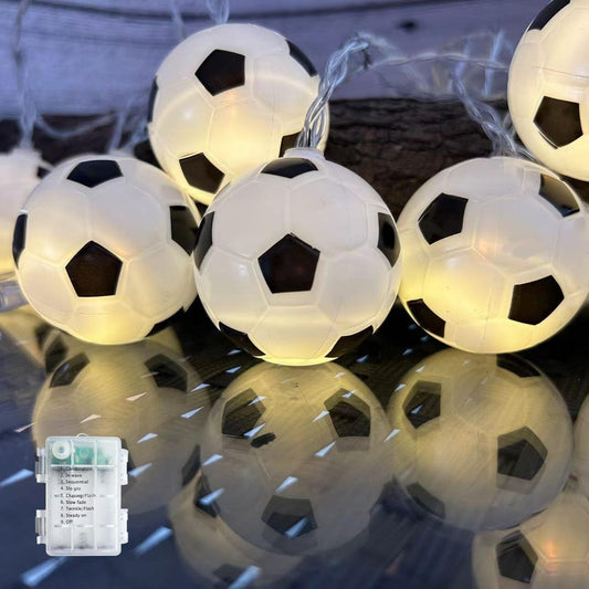 Football String Lights, 14Ft 20 LED Sports Ball Indoor Battery Operated LED String Lights