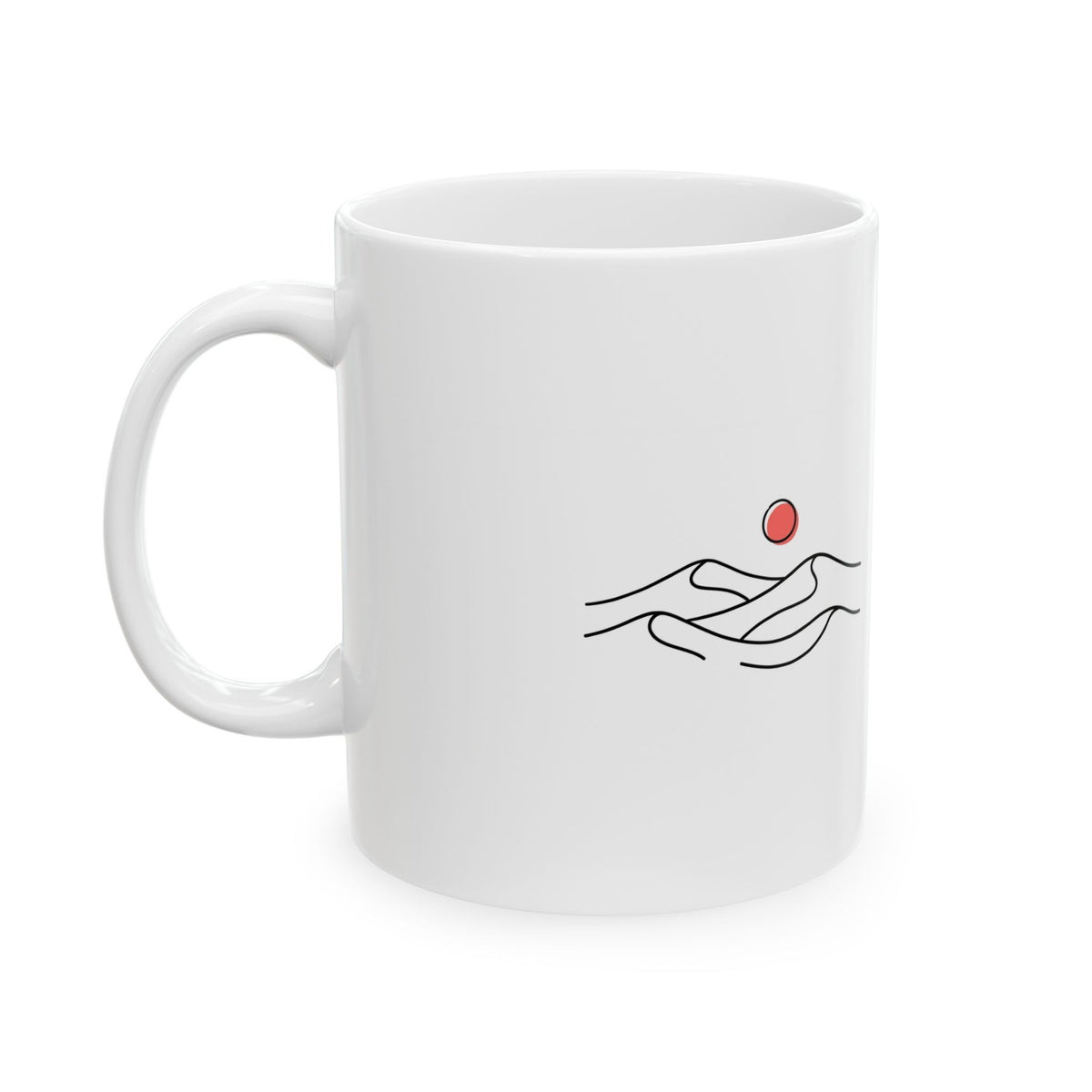 Desert Hills Doodle | 11oz Ceramic Coffee Mug for Daily Sips | Family & Friend Gift | Chicken Scratch Irony Boho