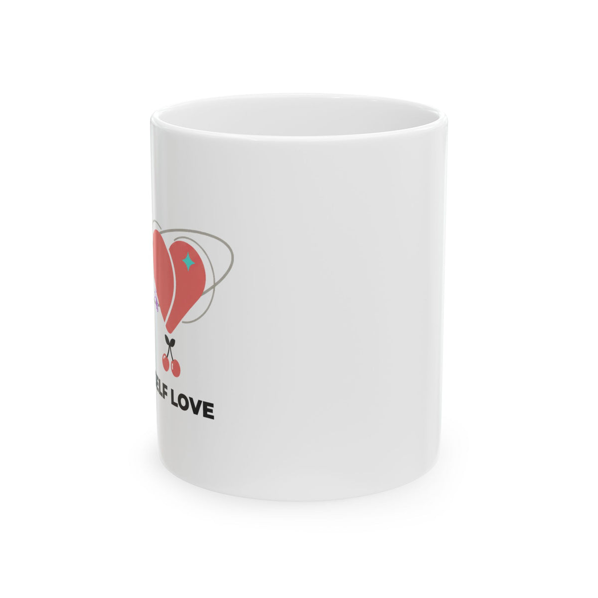 Minimal Love Heart Line Art | 11oz Ceramic Coffee Mug for Daily Sips | Valentine & Galentine Gift | Modern Minimal Aesthetic