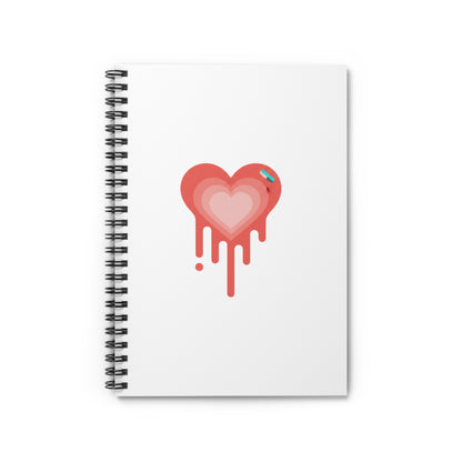 Melting Heart Drip Gradient | Spiral Journal Notebook for Notes & Doodles | Back to School, Galentine’s | Y2K Aesthetic