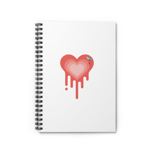 Melting Heart Drip Gradient | Spiral Journal Notebook for Notes & Doodles | Back to School, Galentine’s | Y2K Aesthetic