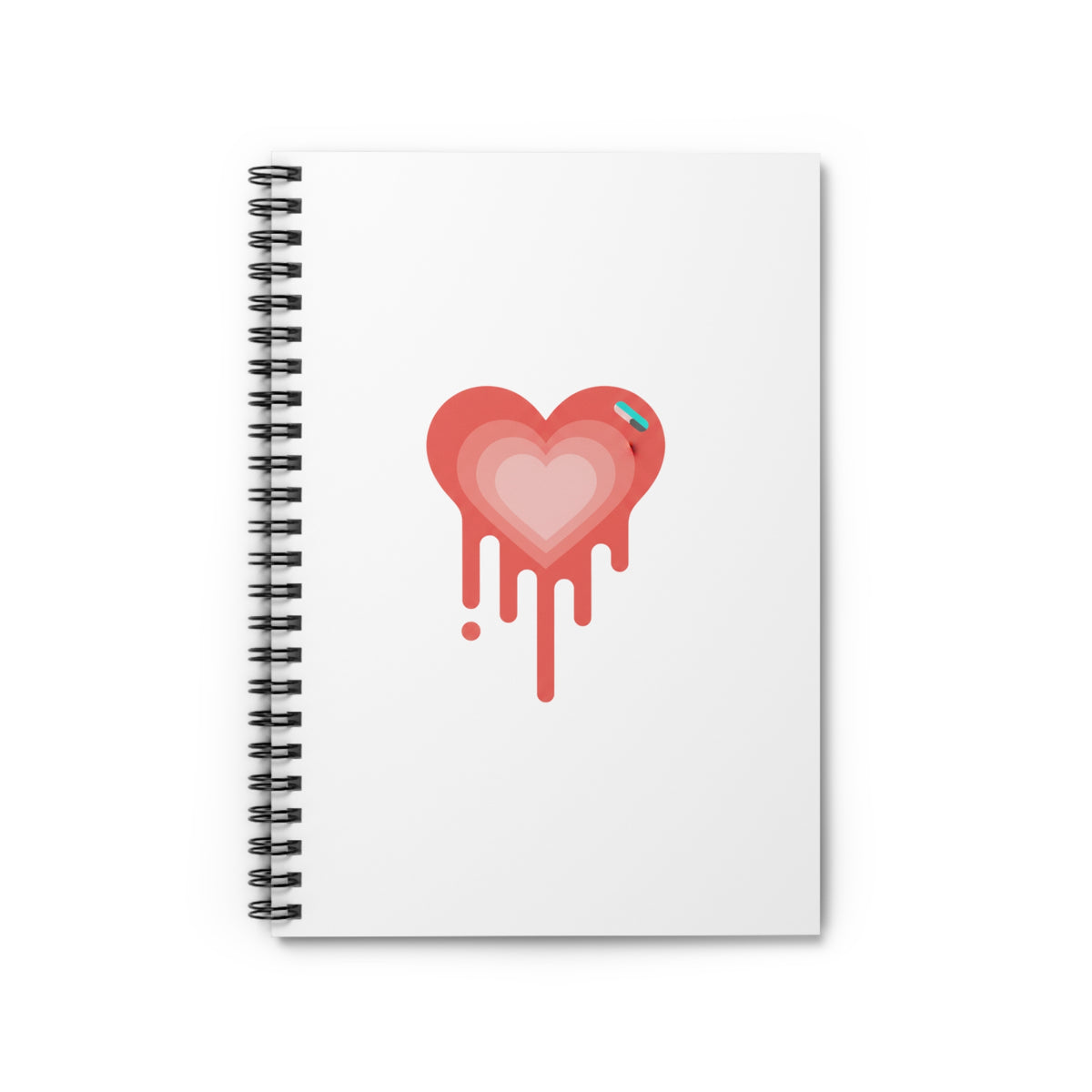 Melting Heart Drip Gradient | Spiral Journal Notebook for Notes & Doodles | Back to School, Galentine’s Gift | Y2K Valentine Aesthetic