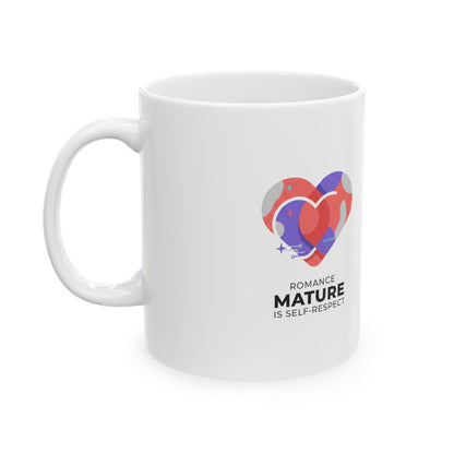 Modern Mature Romance | 11oz Ceramic Coffee Mug for Couples | Valentine & Galentine Gift for Partner, Friends | Aesthetic Vibes