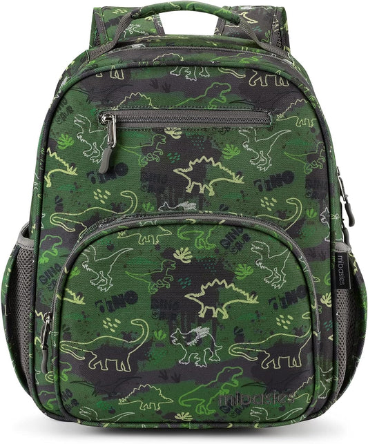 Boys Backpack for Elementary School, Backpack for Boys 5-8, Lightweight Kids Backpacks for Boys（Green Dinosaur）