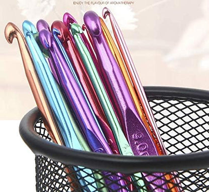 14PCS Aluminum Crochet Hooks Knitting Needles Craft Yarn 2.0Mm/2.5Mm/3.0Mm/3.5Mm/4.0Mm/4.5Mm/5.0Mm/5.5Mm/6.0Mm/6.5Mm/7.0Mm/8.0Mm/9.0Mm/10.0Mm