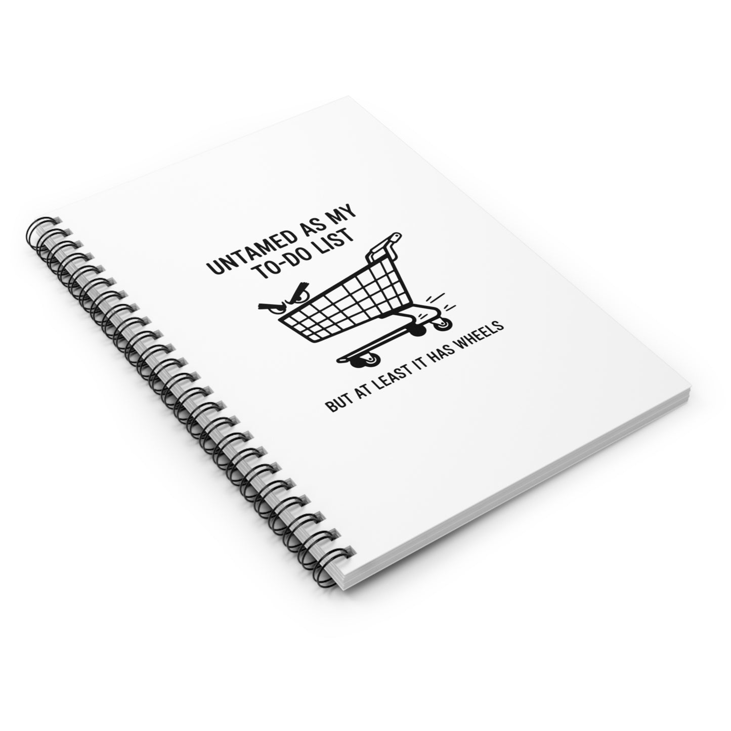 Spiral Journal Notebook, Feral Shopping Cart, School Gift, Book Collector
