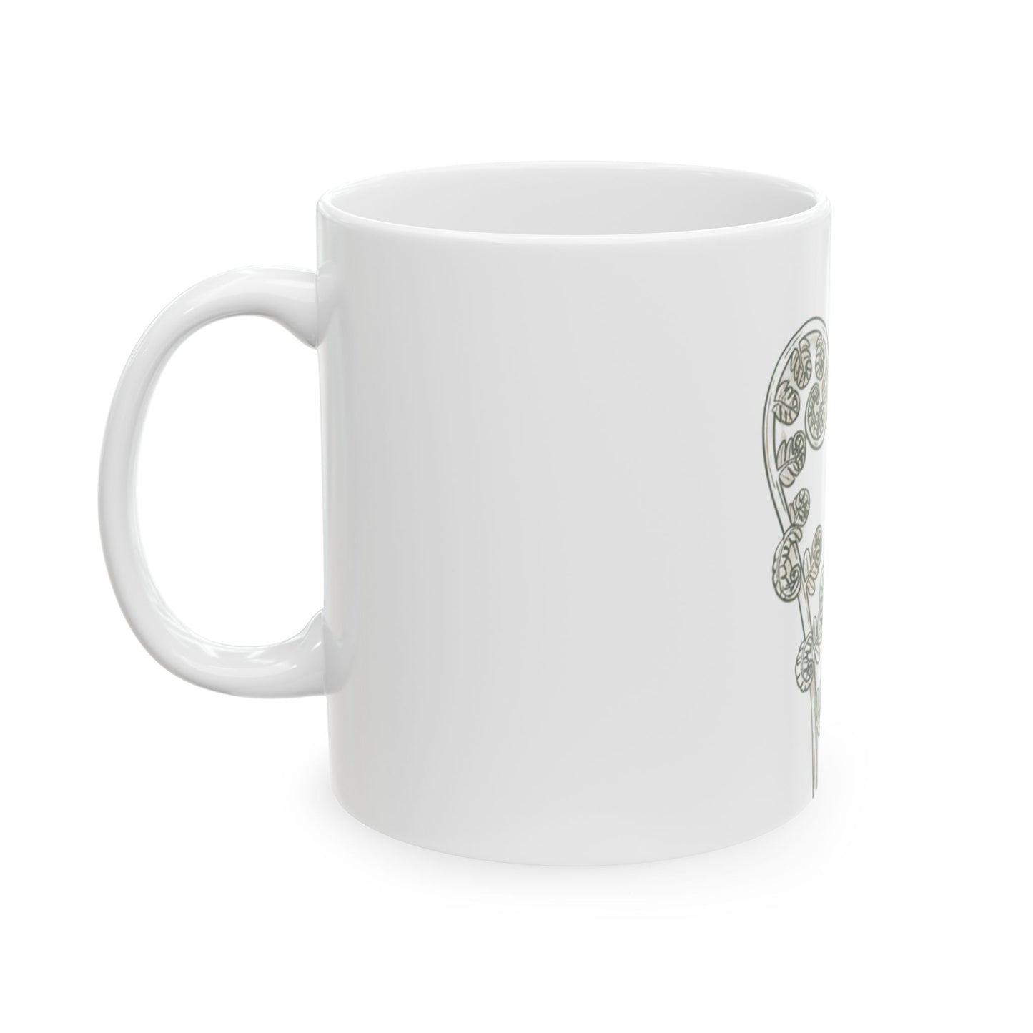 11oz Ceramic Mug, Fern Unfurling, Family Gift, Friend Gift
