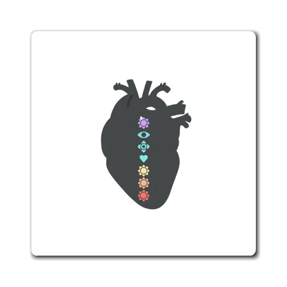 Chakra Gradient Heart | Sublimation Fridge Magnet for Self-Love Decor | Galentine’s & Valentine Gift for Gen Z | Y2K Aesthetic