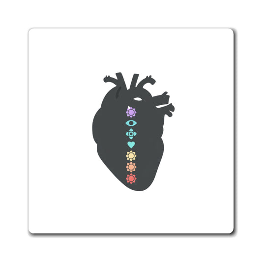 Chakra Gradient Heart | Sublimation Magnet for Fridge & Locker | Galentine’s & Valentine Gift for Friends/Family | Y2K Aesthetic