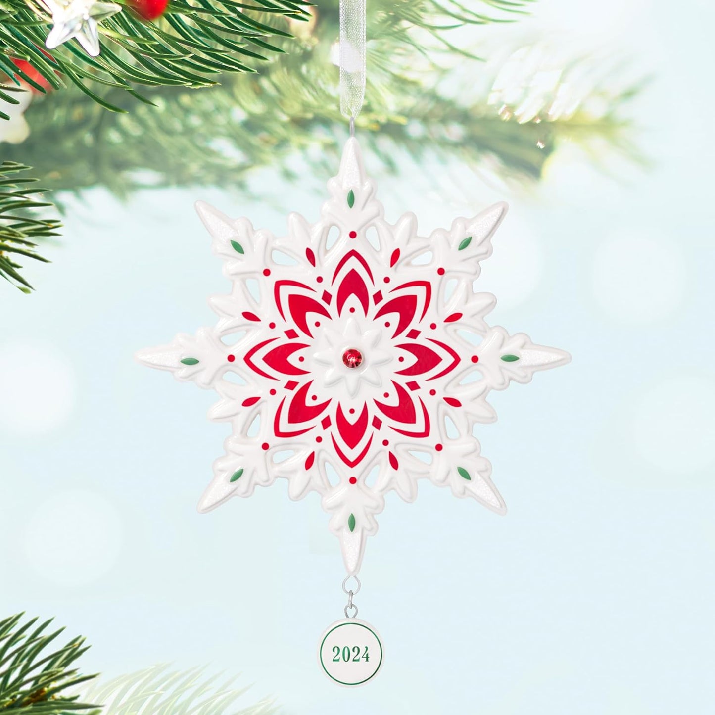 Christmas Ornament 2023, Snowflake, Porcelain Ornament, Snowflake Gifts