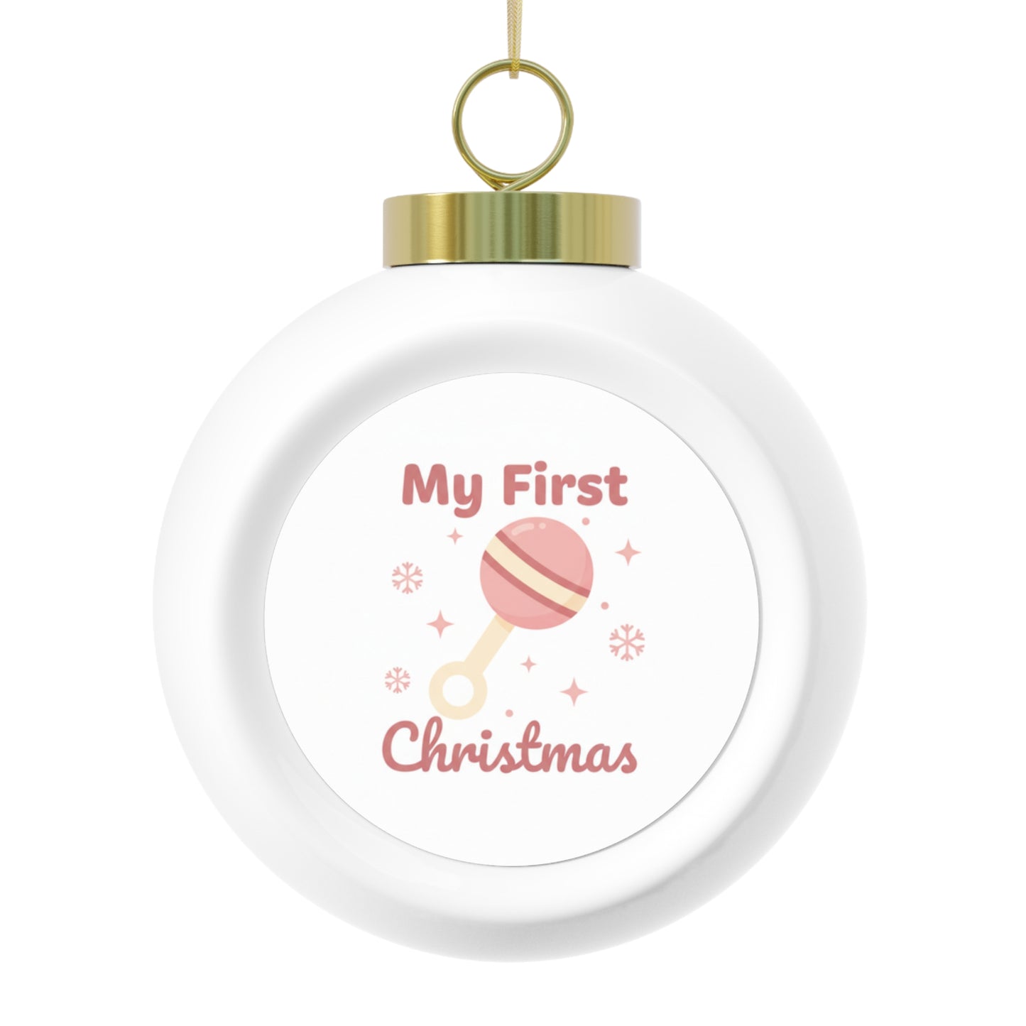 Christmas Ball Ornament - My First Christmas Baby's First Ornament