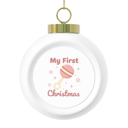 Christmas Ball Ornament - My First Christmas Baby's First Ornament