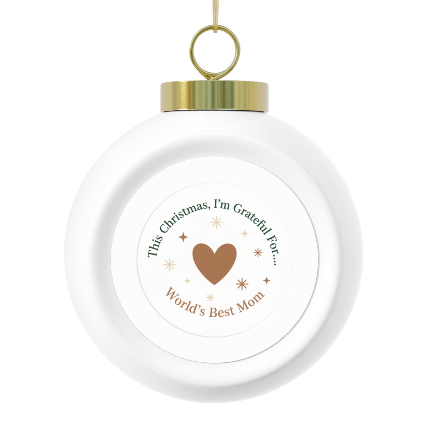 Christmas Ball Ornament - World's Best Mom