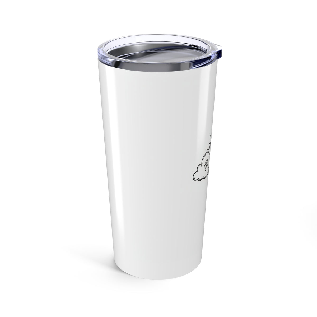 Lucky Clouds Rising Sun | 20oz Stainless Steel Tumbler for Good Fortune | Family & Friend Gift | Chicken Scratch Irony Doodle Style