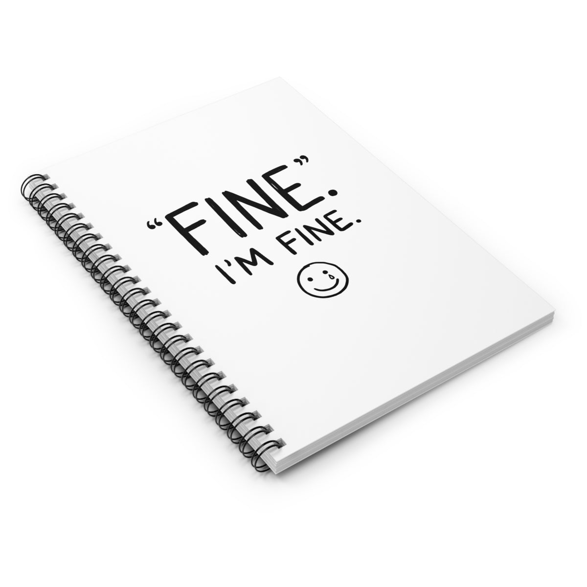 I’m Fine (This Is Fine) Fire Doodle | Spiral Journal Notebook for School & Notes | Back to School Gift for Gen Z | Chicken Scratch Irony