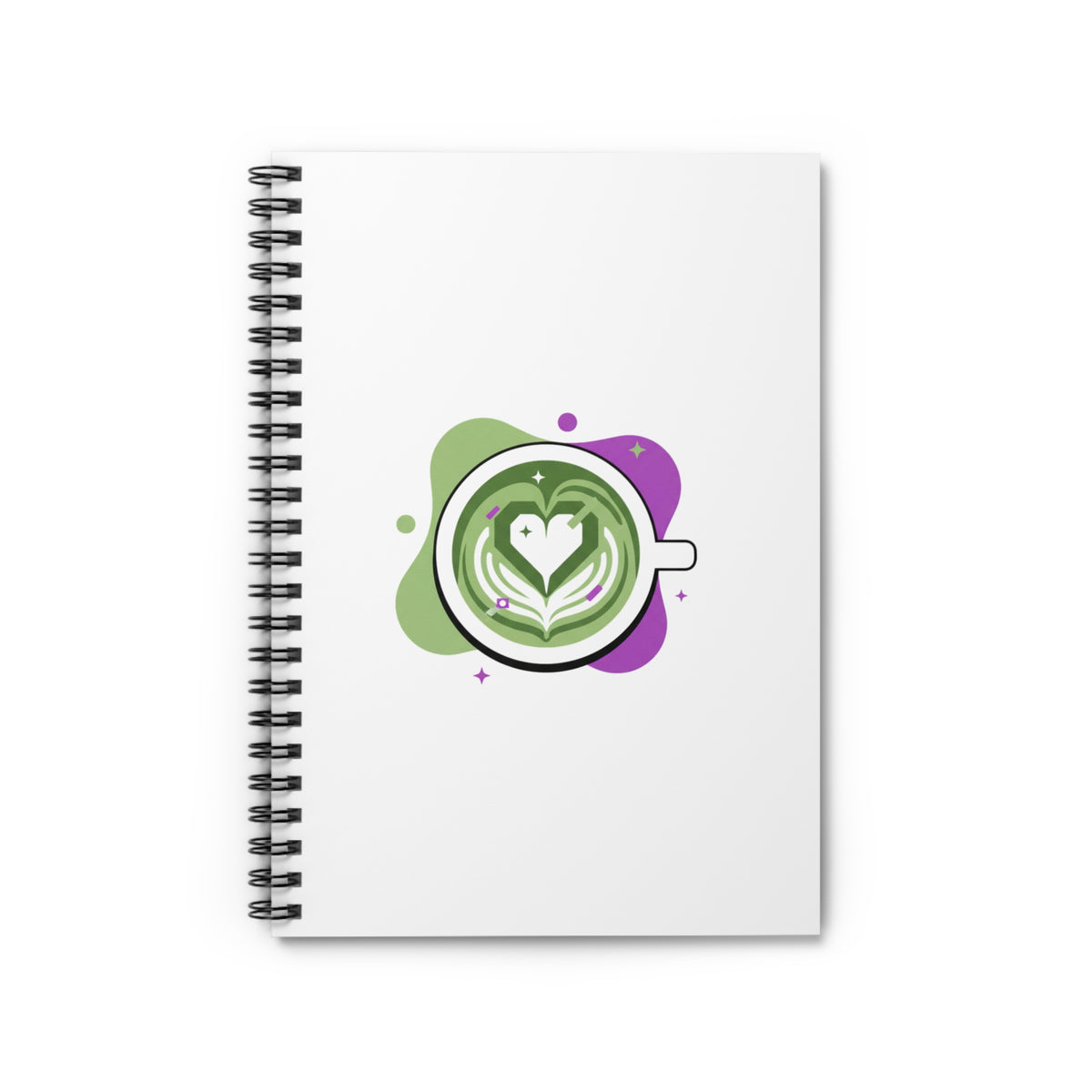 Matcha Latte Heart | Spiral Journal Notebook for Notes & Planning | Back to School, College & Book Lover Gift | Cafe Aesthetic