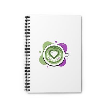 Matcha Latte Heart | Spiral Journal Notebook for Notes & Planning | Back to School, College & Book Lover Gift | Cafe Aesthetic