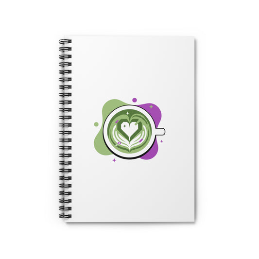 Matcha Latte Heart | Spiral Journal Notebook for Notes & Planning | Back to School, College & Book Lover Gift | Cafe Aesthetic